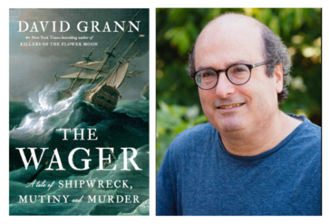 The Wager book cover, photo of author David Grann