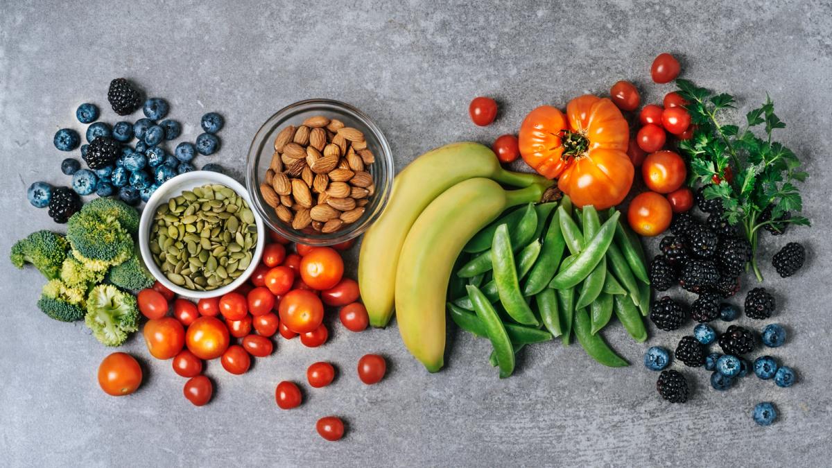 Photo of fresh fruits, nuts